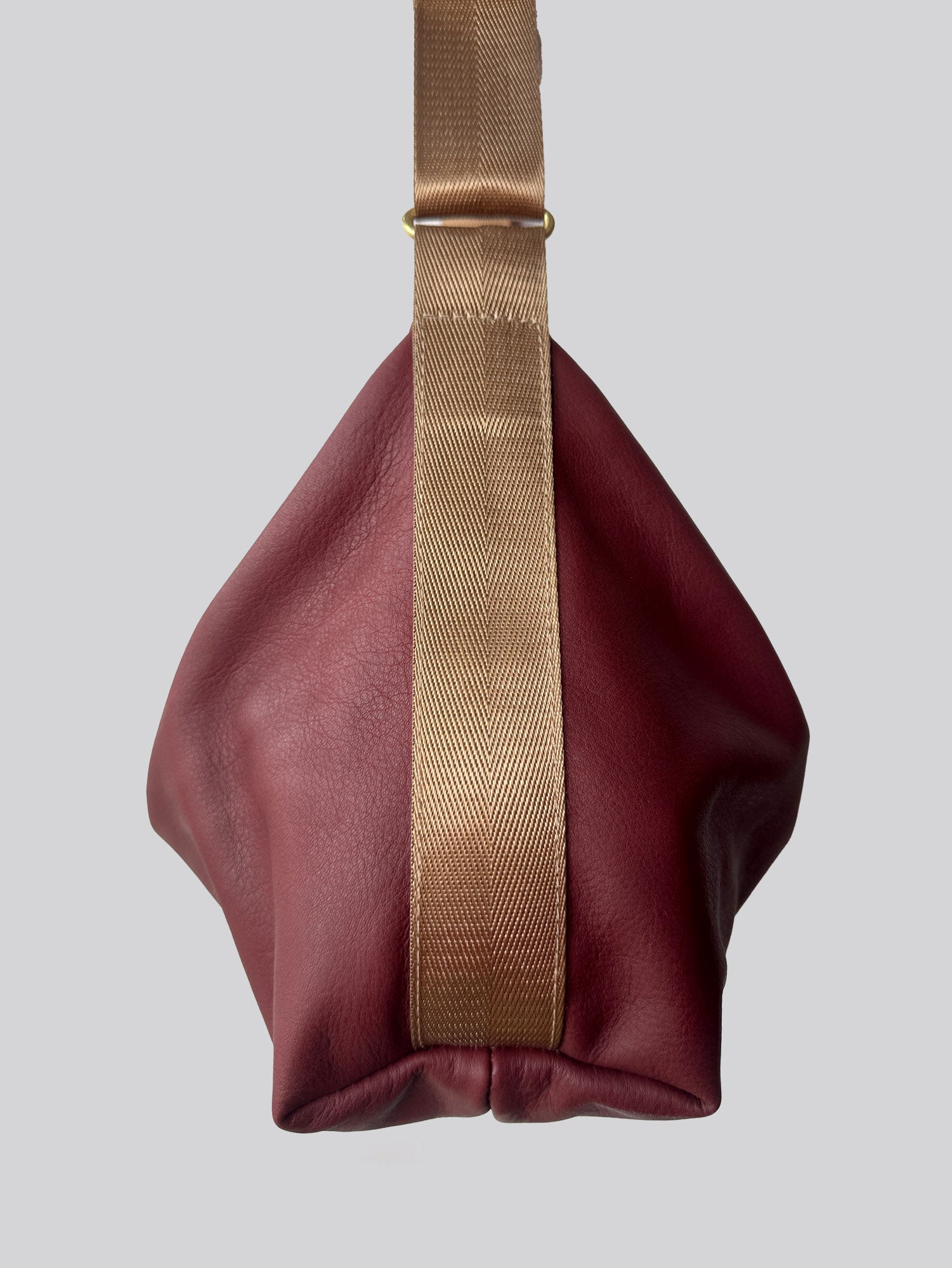 A4 - Merlot Leather with Tan Webbing