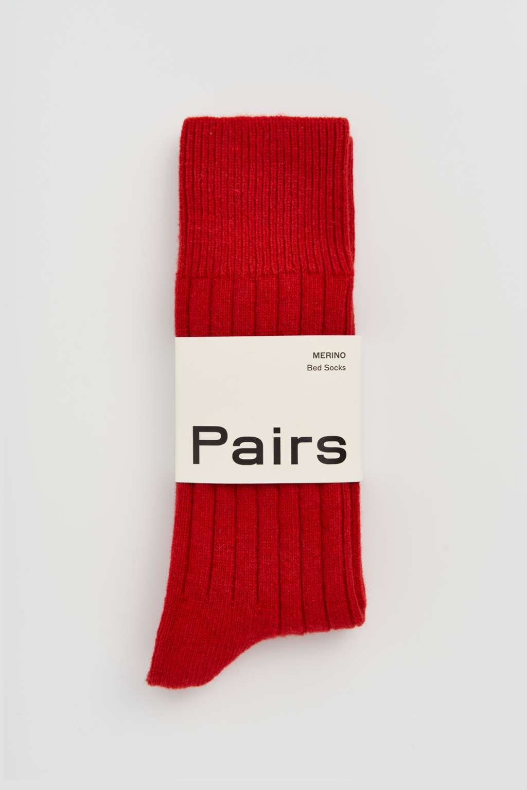 Postbox Red Merino Bed Socks - L