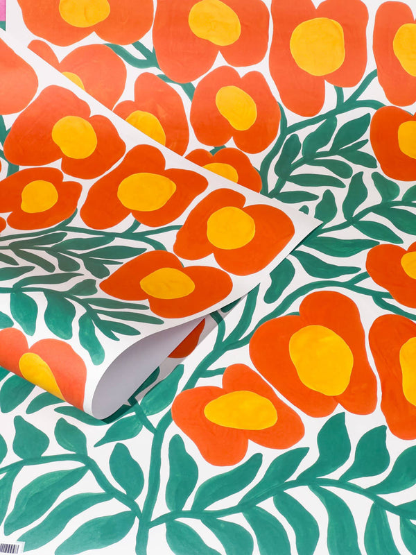 Fluttering Flowers Gift Wrap