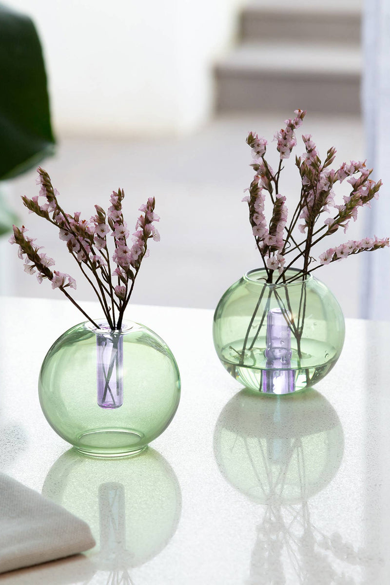 Mini Bubble Glass Vase: Lilac and Ginger