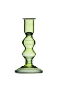Medium Green Glass Candlestick