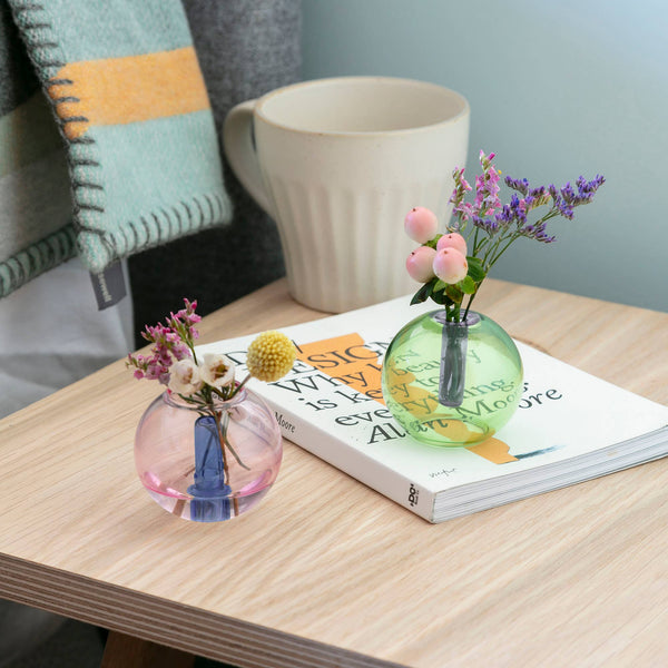 Mini Bubble Glass Vase: Lilac and Ginger