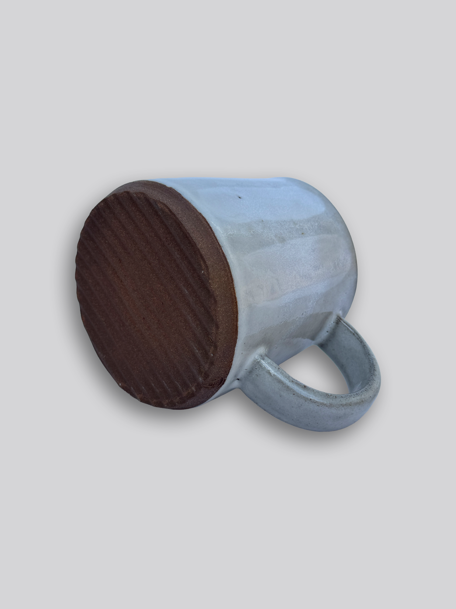 Hand-thrown Ceramic Stripe Tapered Mug by Mutai Ceramics