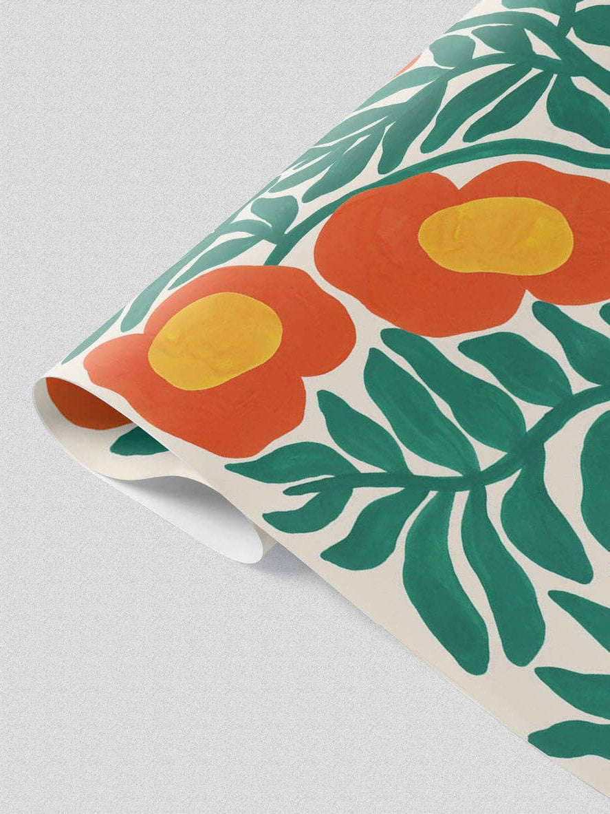 Fluttering Flowers Gift Wrap