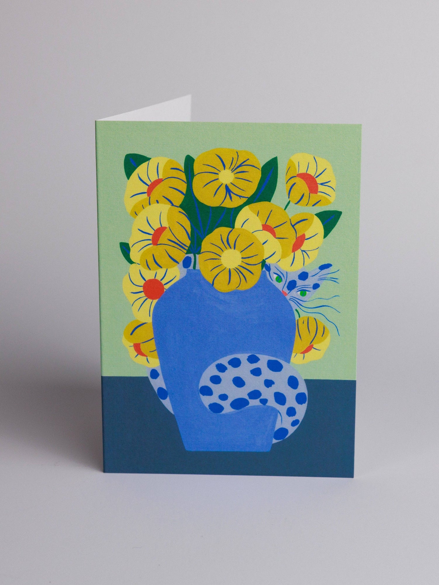 Hidden Cat Greetings Card by Agathe Singer