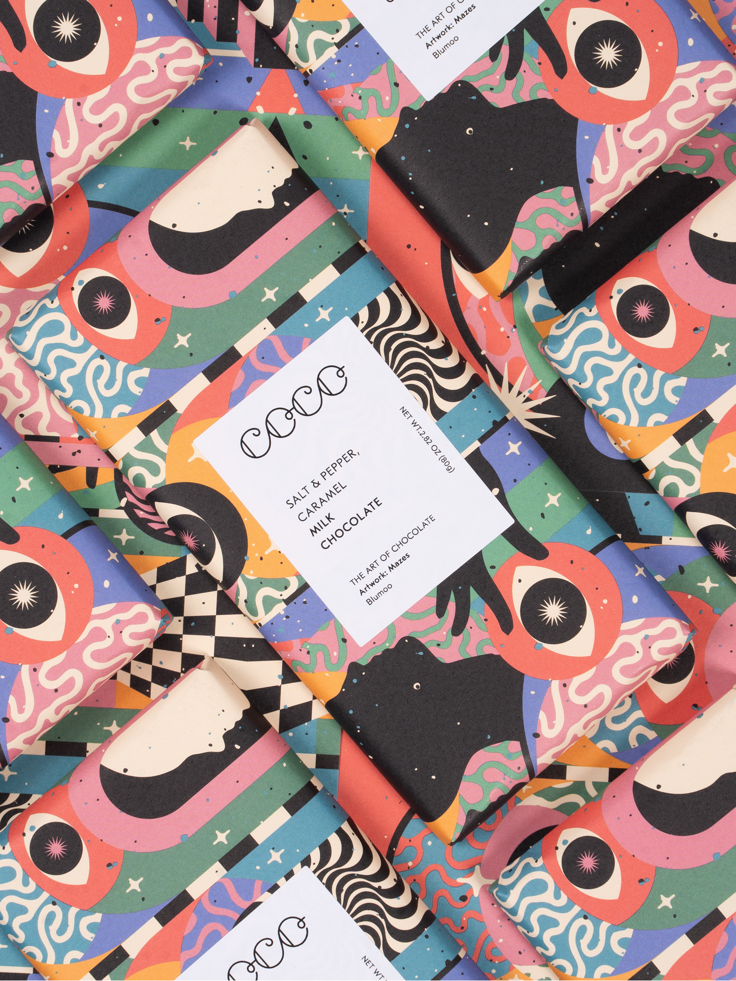 Salt & Pepper Caramel Milk Chocolate Bar 80g by COCO Chocolatier