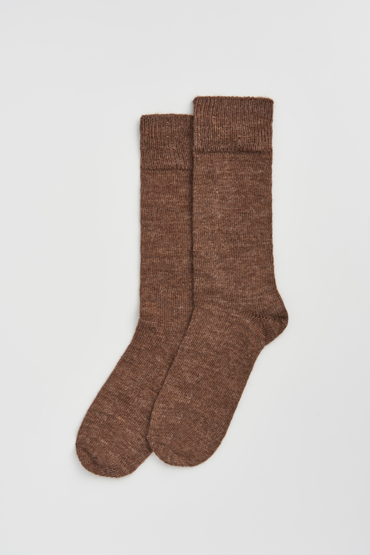 Treacle Brown Alpaca Socks - M