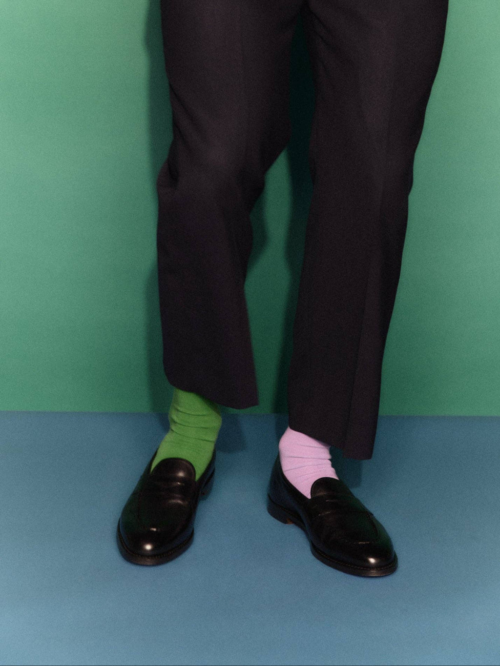 Grass Green Merino Socks by Pairs Socks  - L