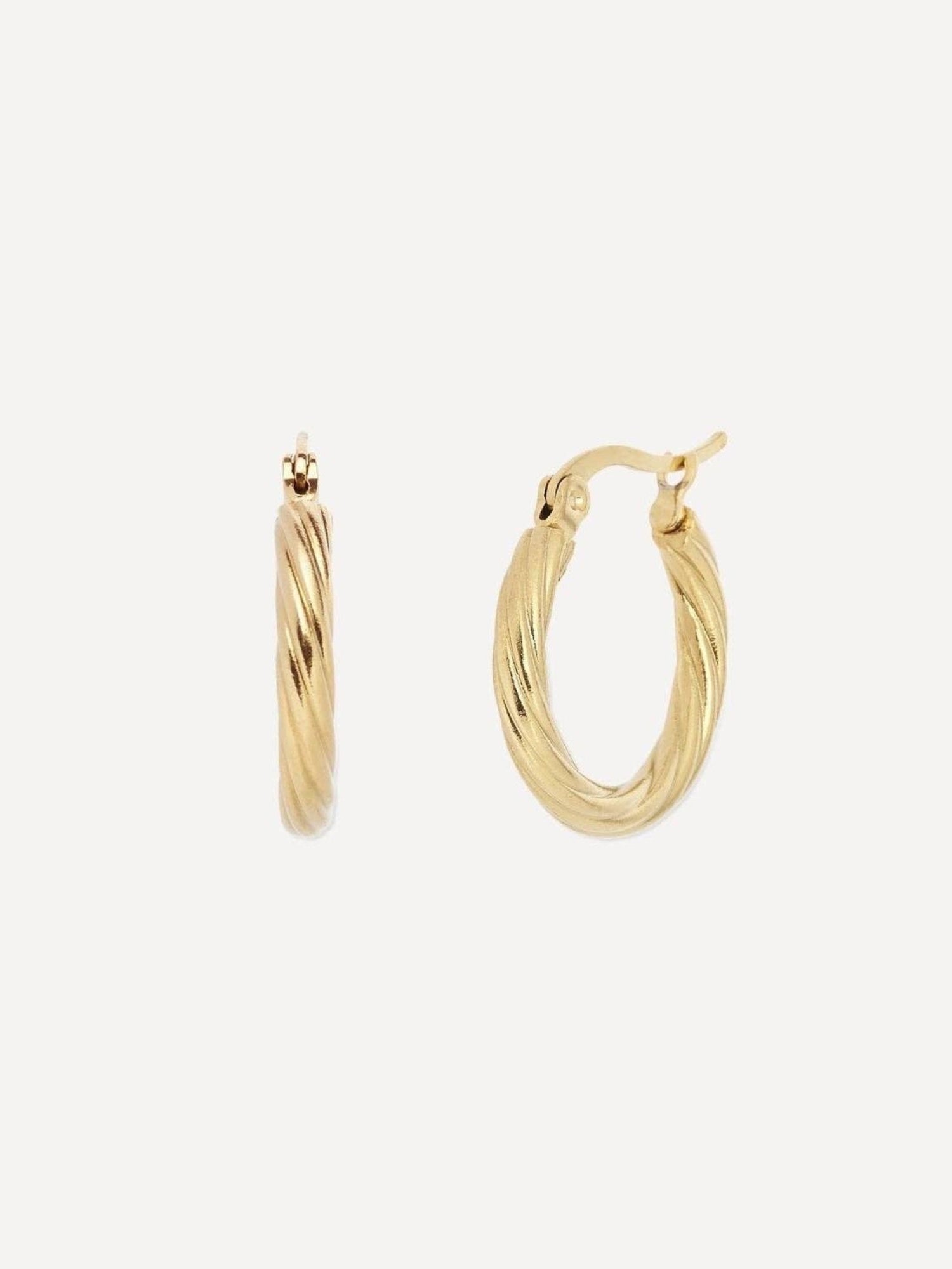 Shearwater Gold Hoop Earrings by And Danu