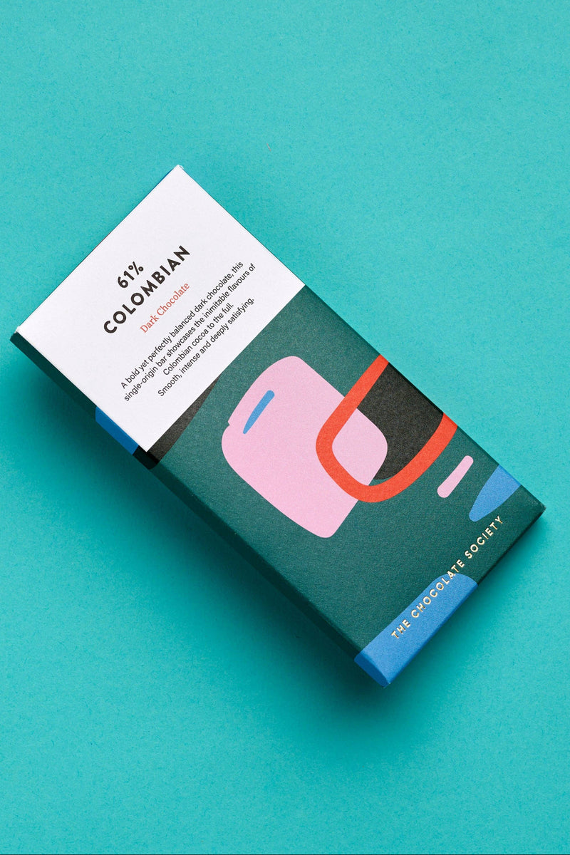 Dark Colombia 61% Chocolate Bar by The Chocolate Society