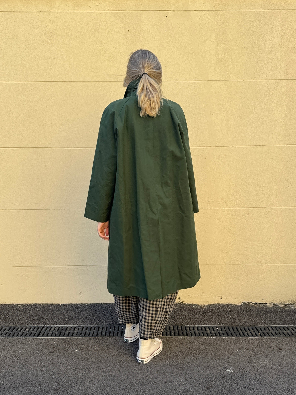 Water Resistant 100% Cotton Oilskin Overcoat - Dark Green