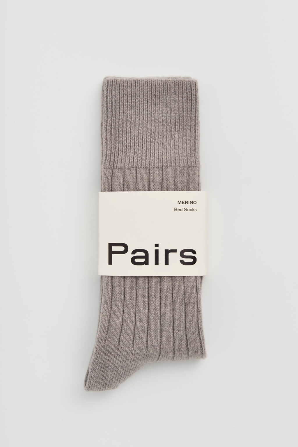 Grey Merino Bed Socks  by Pairs -  L