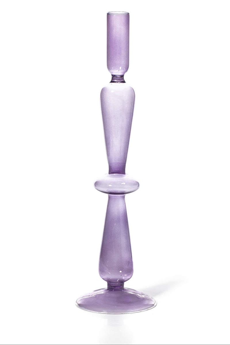 Maegen Glass Candle Holder - Lilac