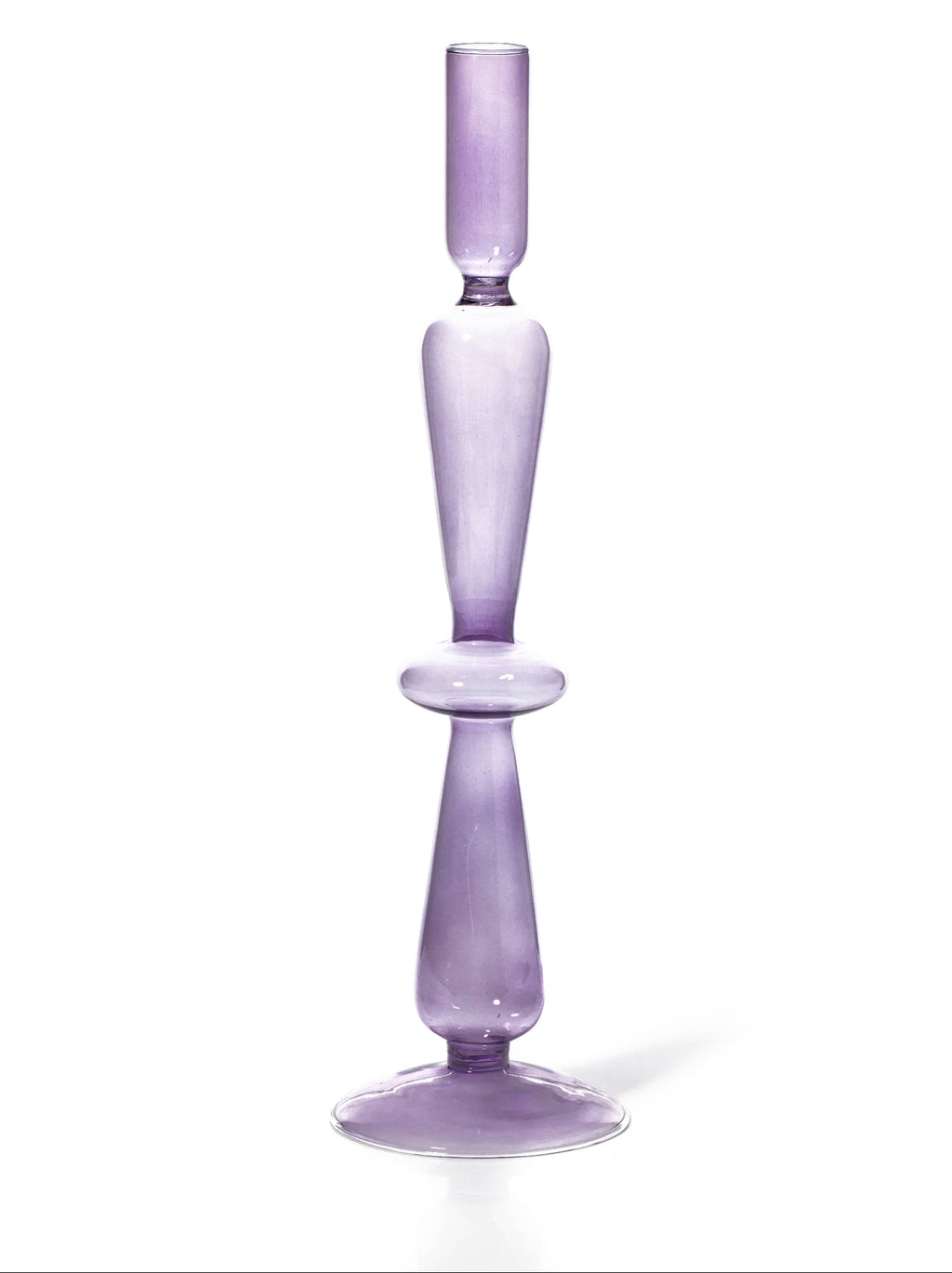 Maegen Glass Candle Holder - Lilac
