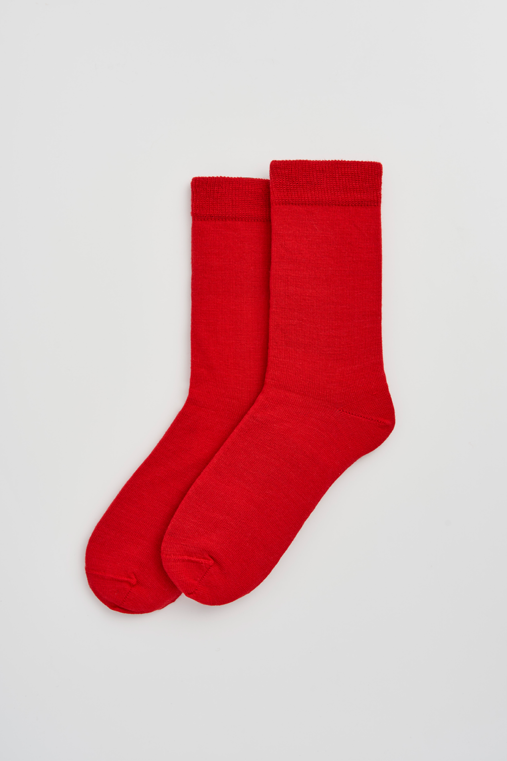 Postbox Red Merino Socks: Small (UK 4-7)
