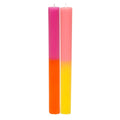 Pair of Ombre wax Candles - Pink