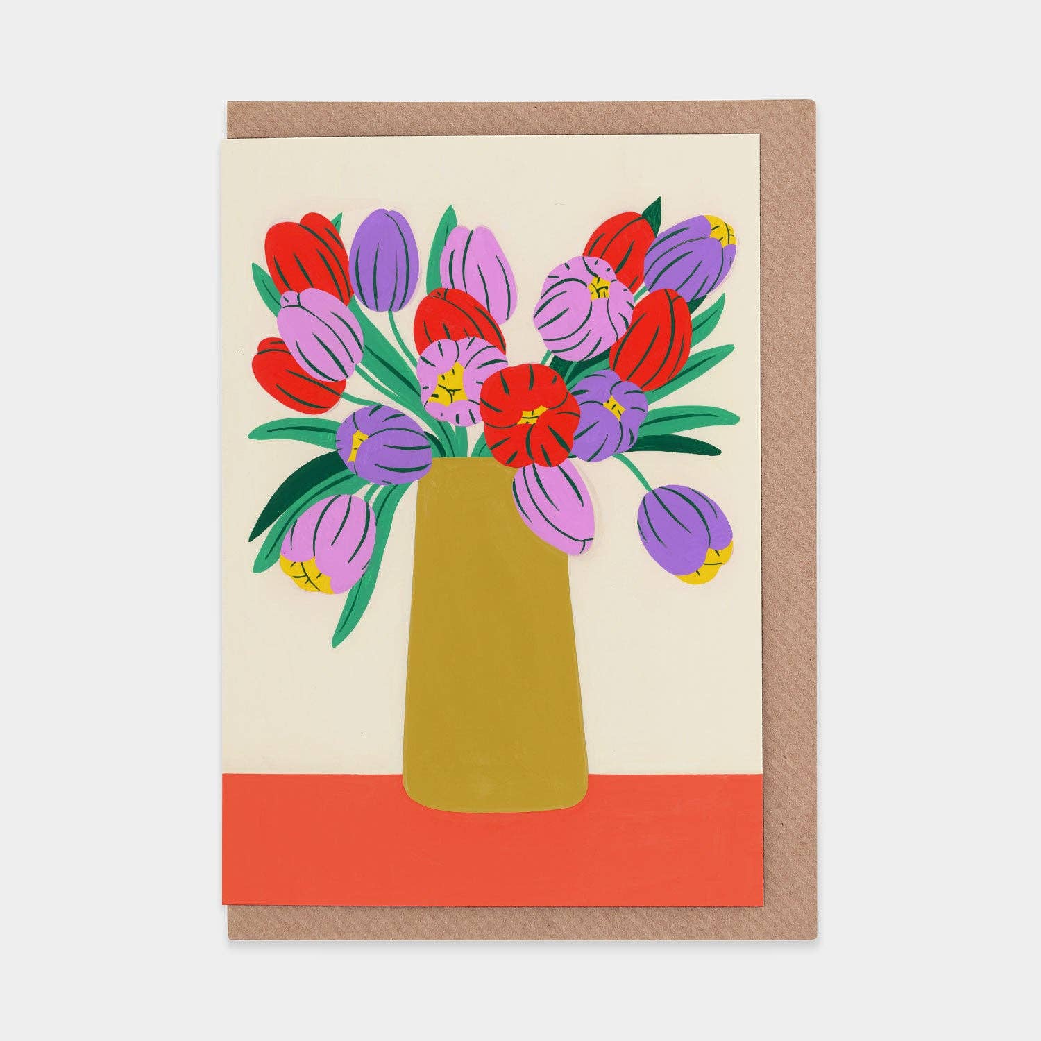 Spring Flowers Greetings Card