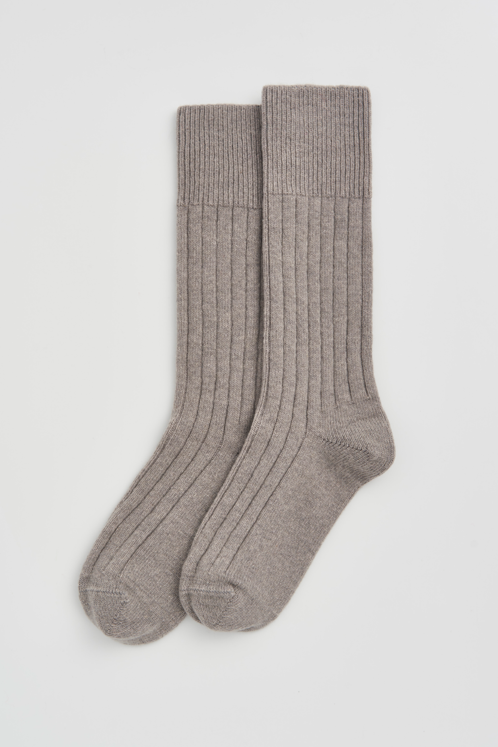 Grey Merino Bed Socks  by Pairs -  L