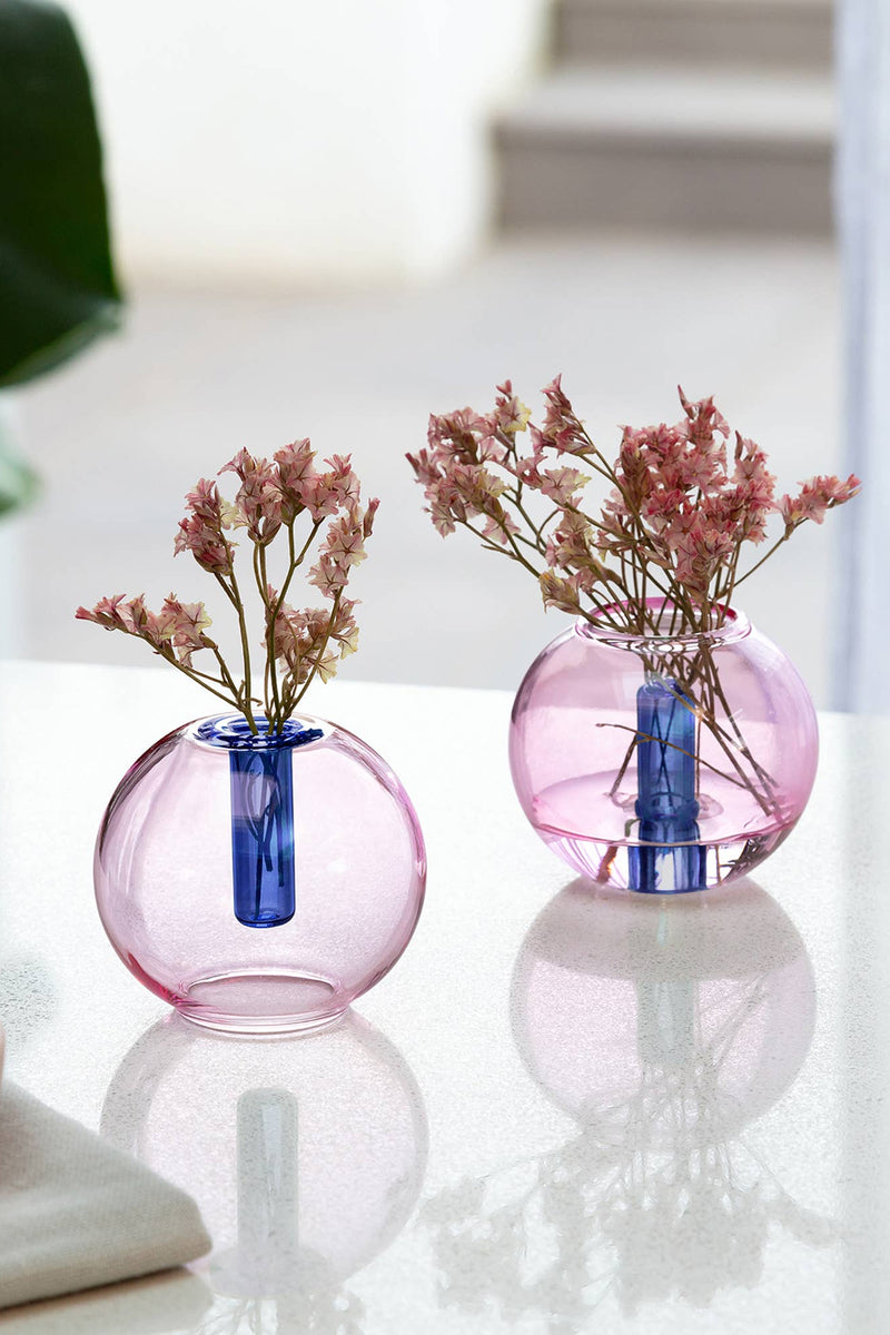 Mini Bubble Glass Vase: Lilac and Ginger