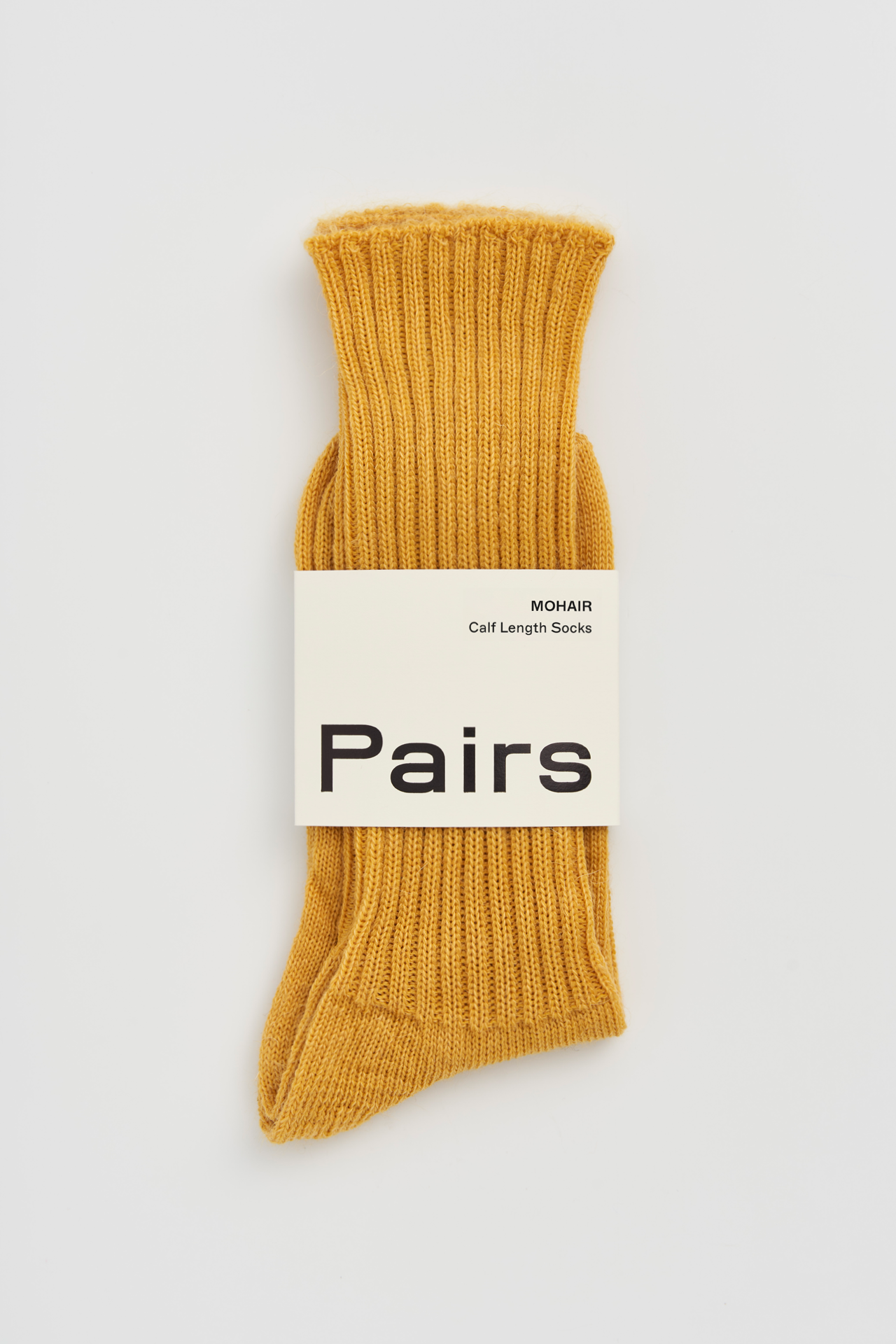 Golden Yellow Mohair Socks: Medium (UK 8-10)
