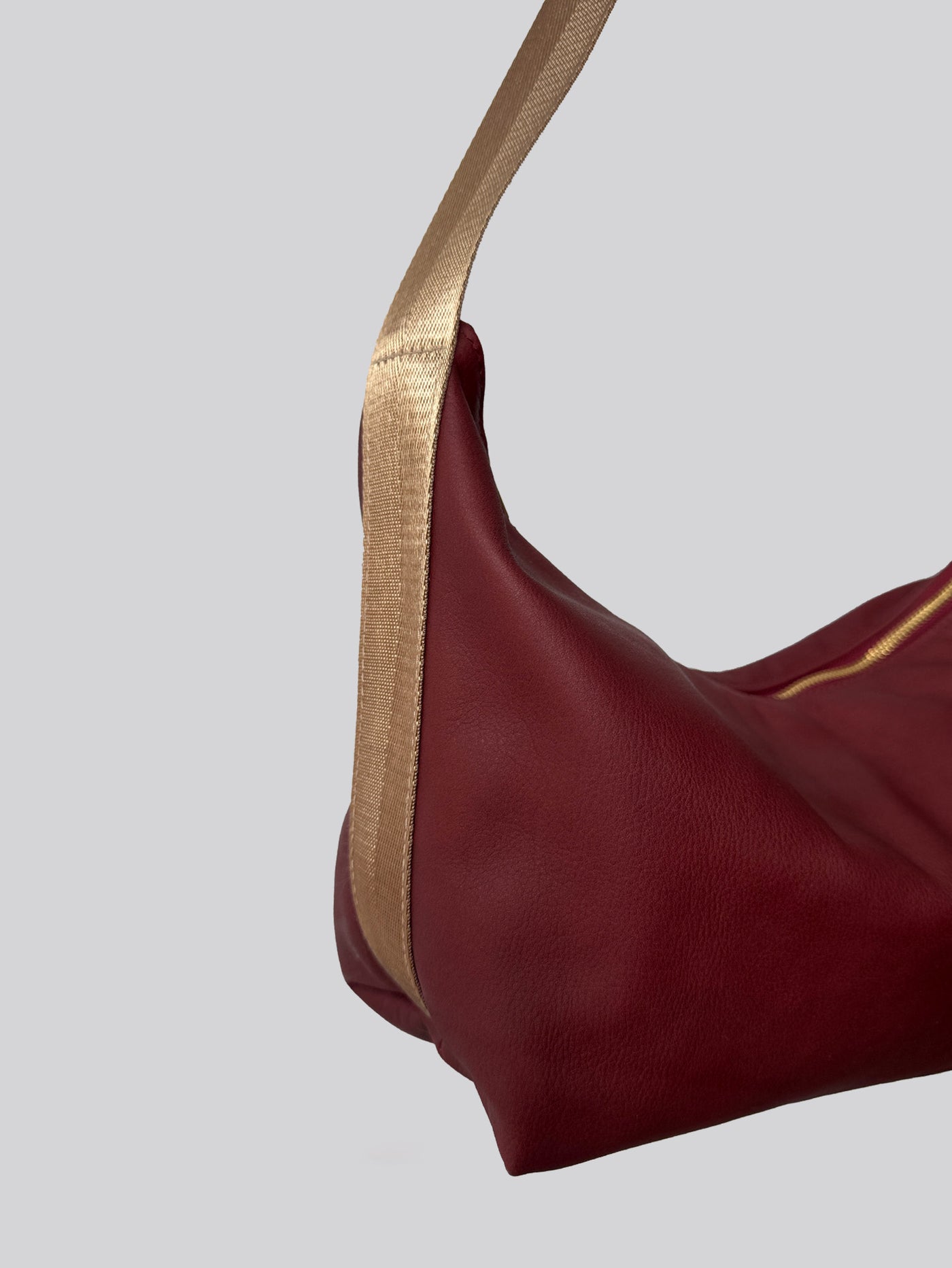 A4 - Merlot Leather with Tan Webbing}