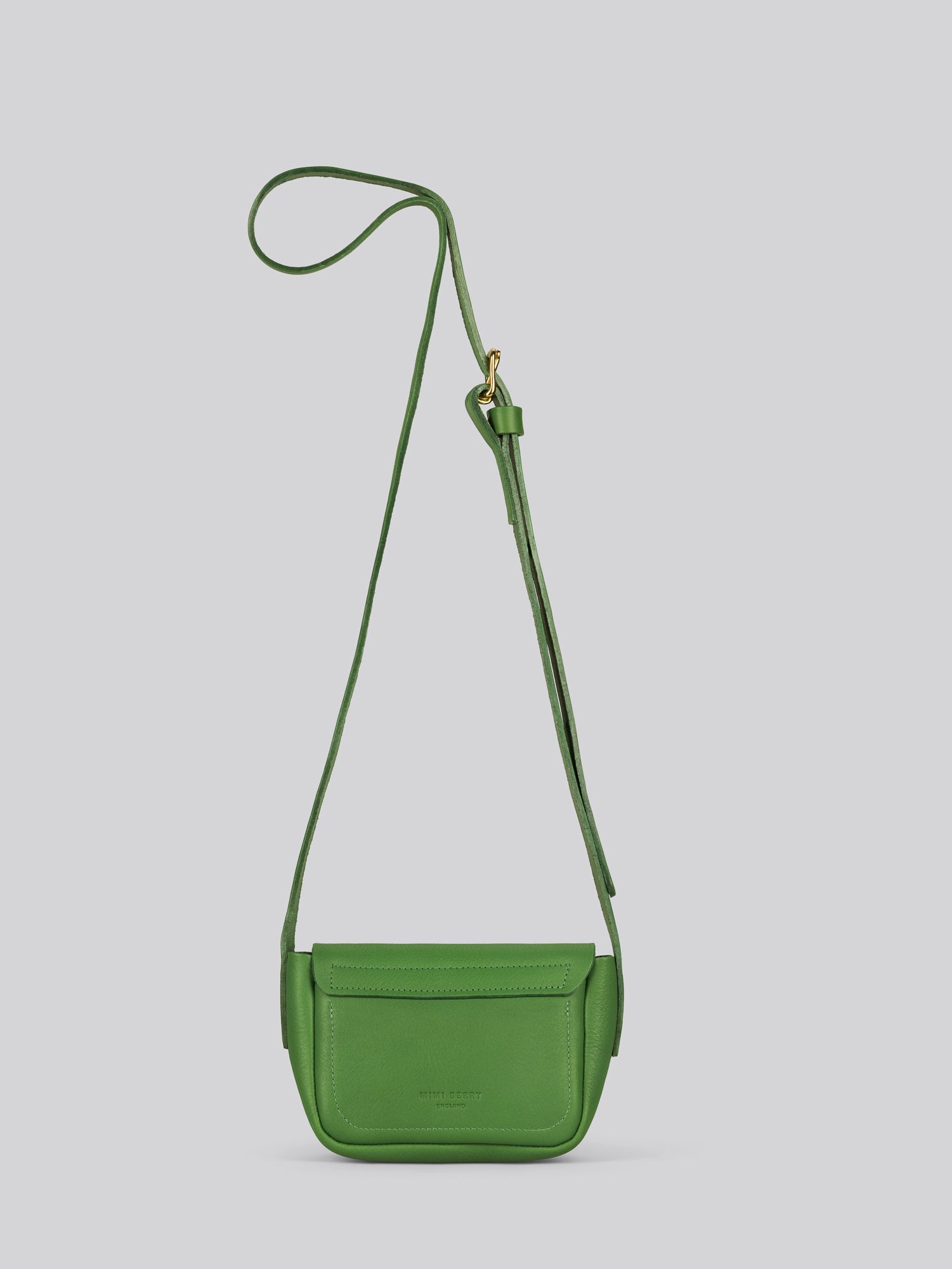 【新品未使用】Mimi Berry ARTIE TURN LOCK BAGS MIMI BERRY◇ARTIE TURN LOCK BAGS/ショルダーバッグ/レザー/BLK/無地