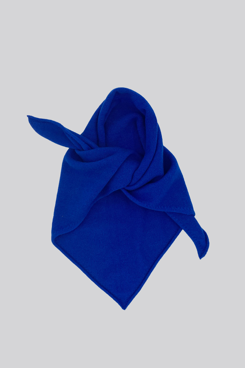 Cashmere neckerchief - Cobalt