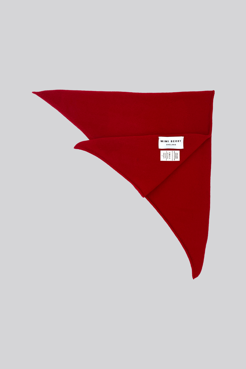 Cashmere neckerchief - Ruby