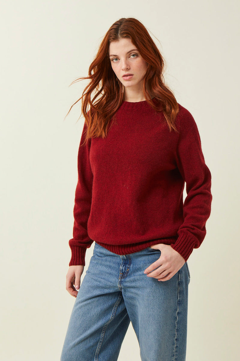 197 Crew Neck Knit - Claret