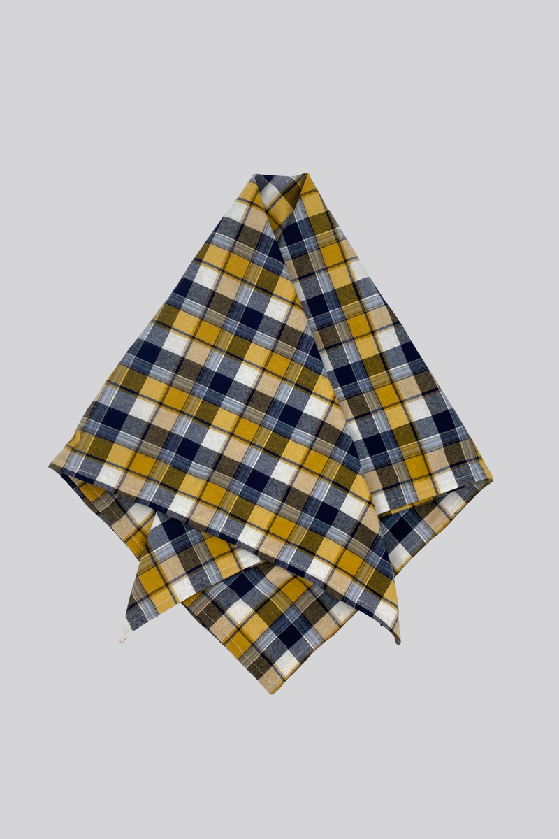 Large Brushed Cotton Scarf - Check