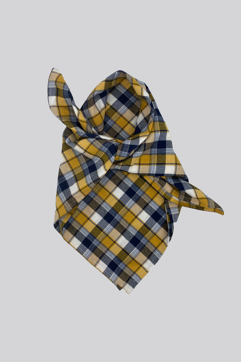 Large Brushed Cotton Scarf - Check