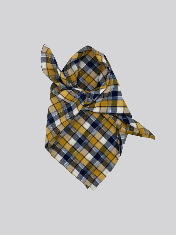 Large Brushed Cotton Scarf - Check