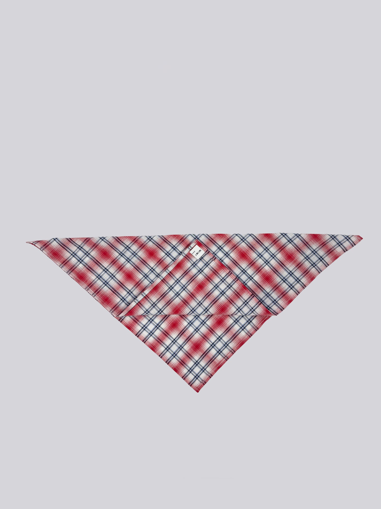 100% Cotton Scarf - Red, Blue & White Check