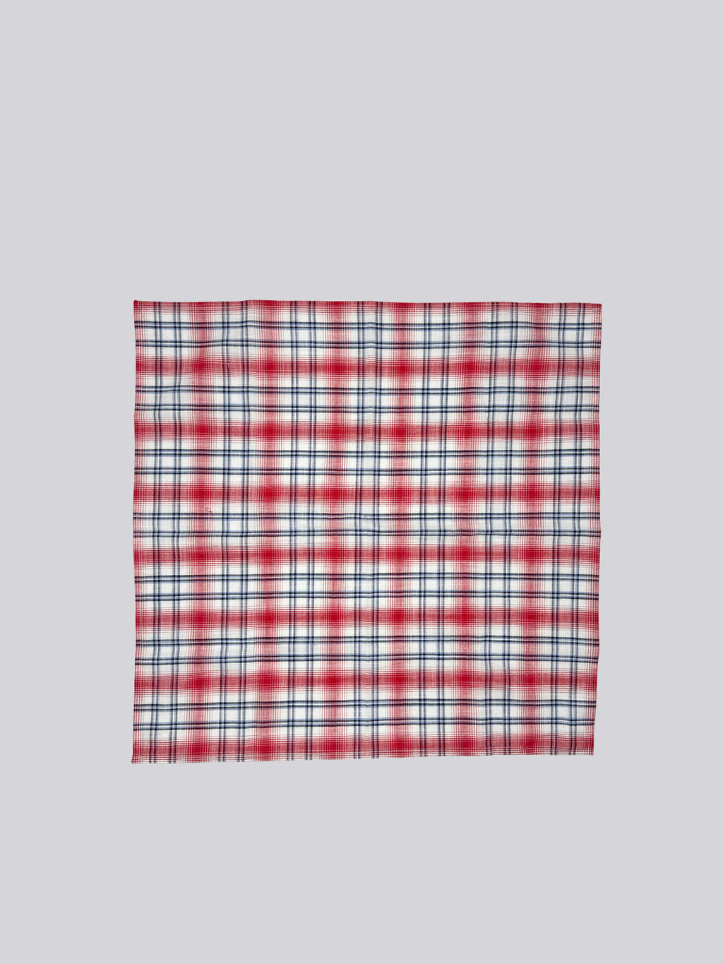 100% Cotton Scarf - Red, Blue & White Check