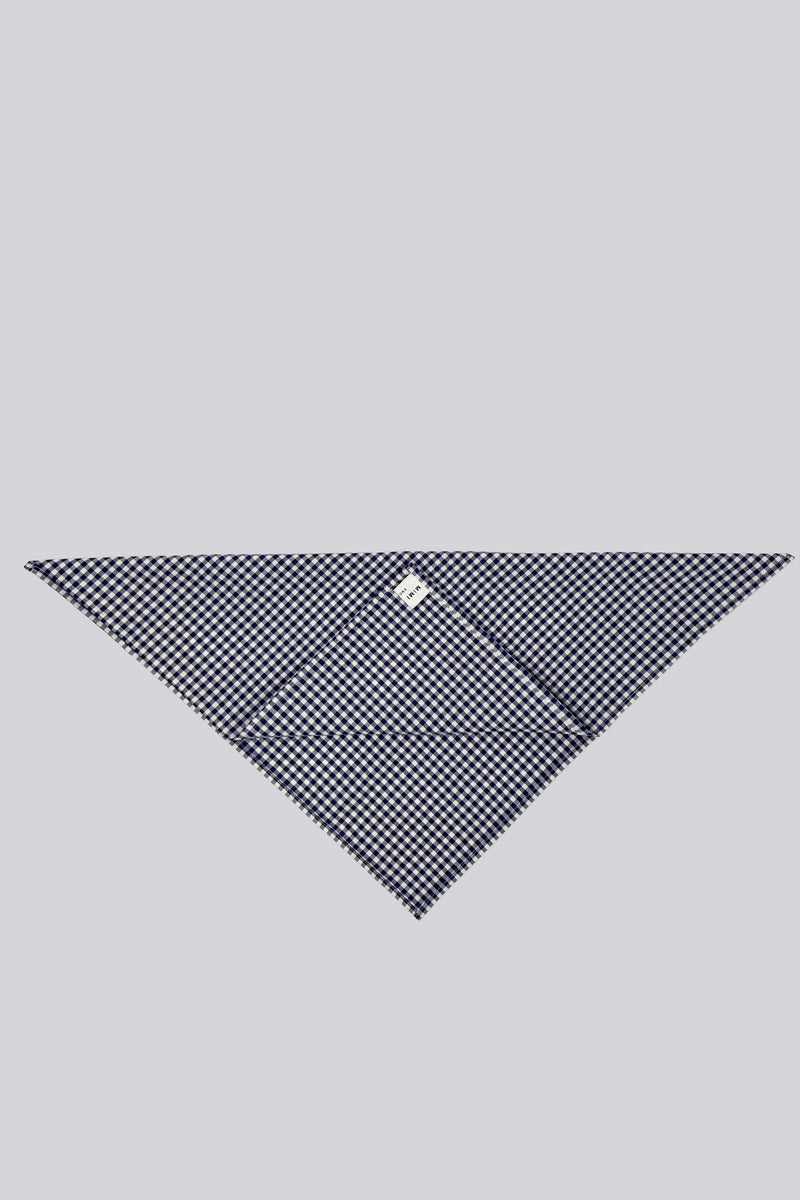 100% Cotton Scarf - Navy Gingham