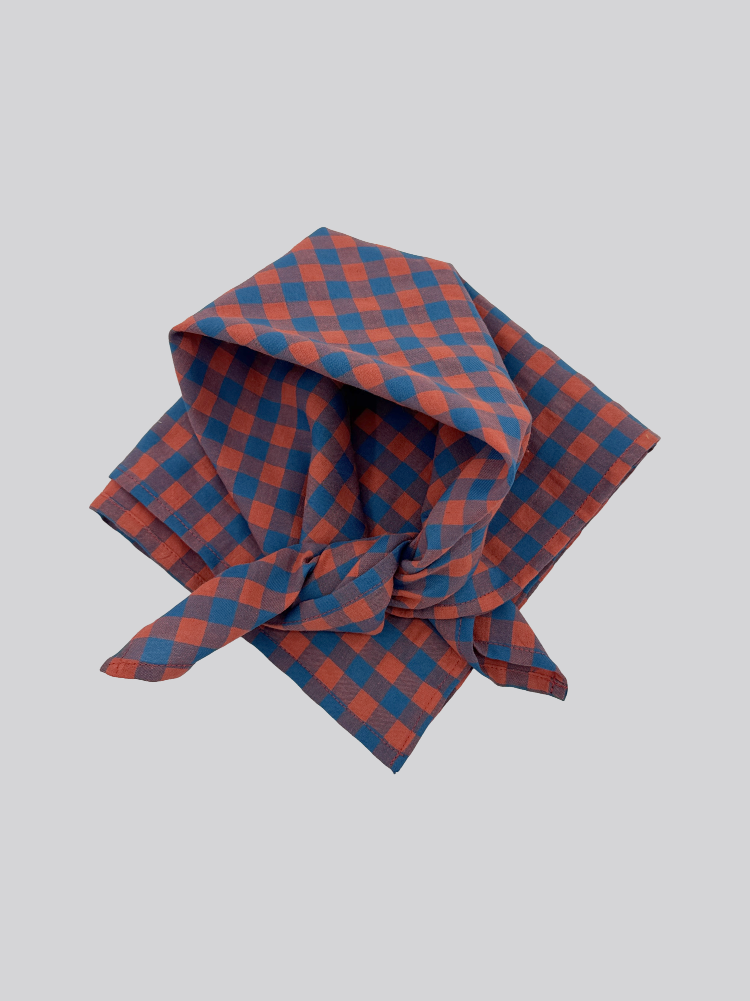 Poly Cotton Scarf - Gingham Check