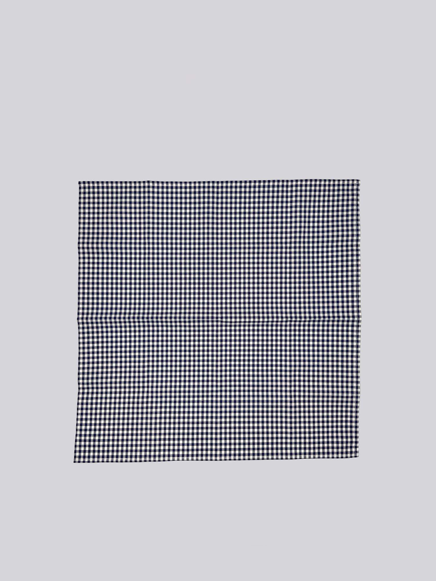 100% Cotton Scarf - Navy Gingham