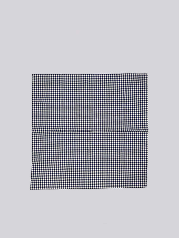 100% Cotton Scarf - Navy Gingham