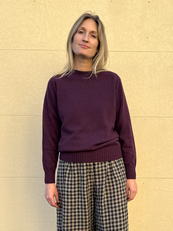 Crew Neck Knit - Cassis