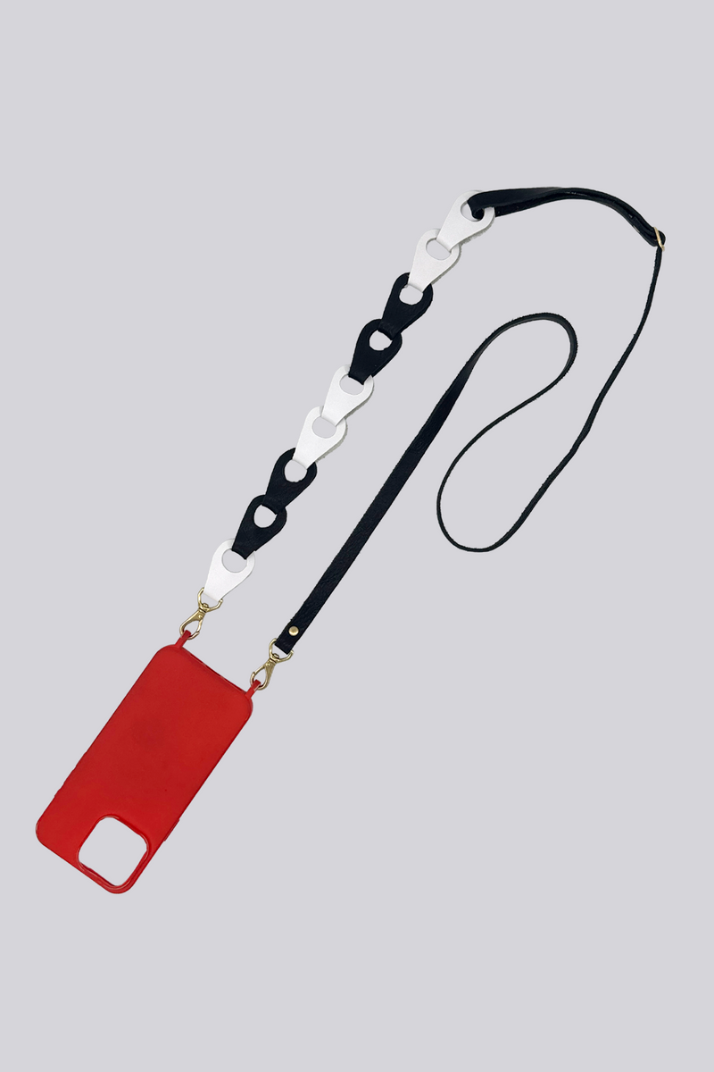 Linked Phone Strap - Black & White