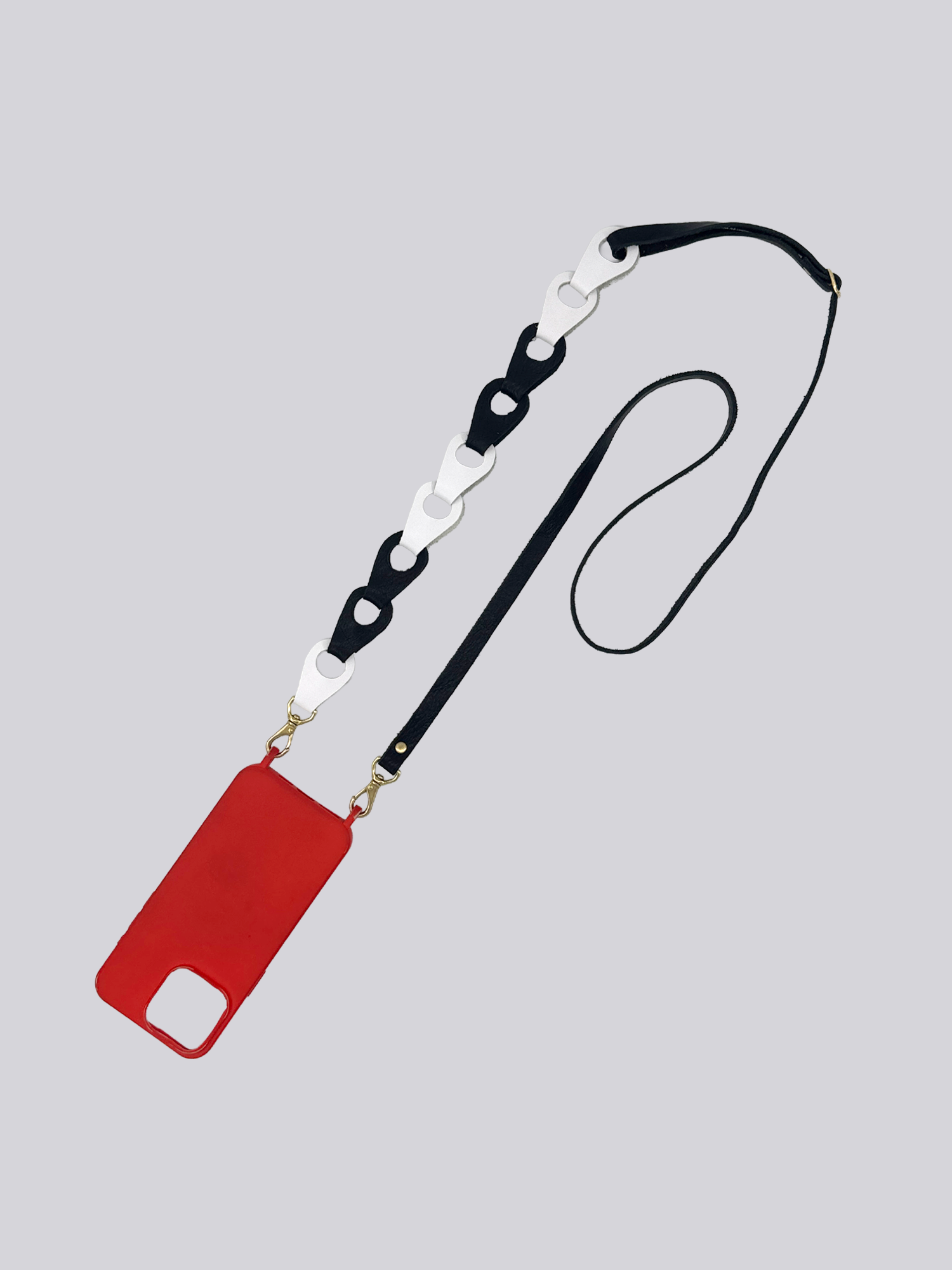Linked Phone Strap - Black & White