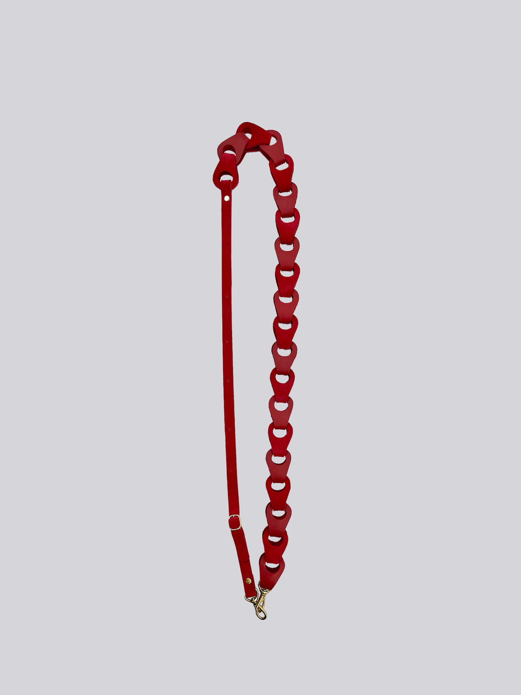 Crossbody Linked Phone Strap - Cherry Suede