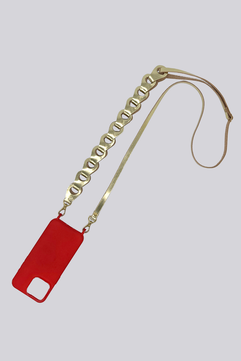 Linked Phone Strap - Gold