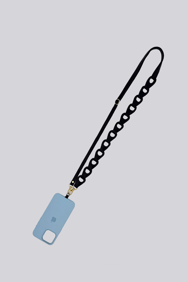 Linked Phone Strap - Grainy Black