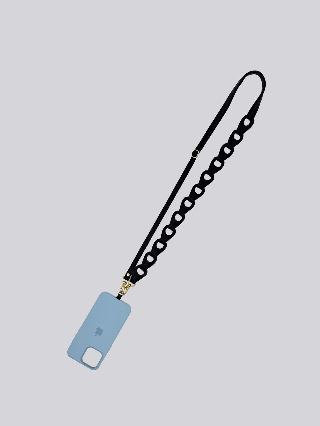 Linked Phone Strap - Grainy Black