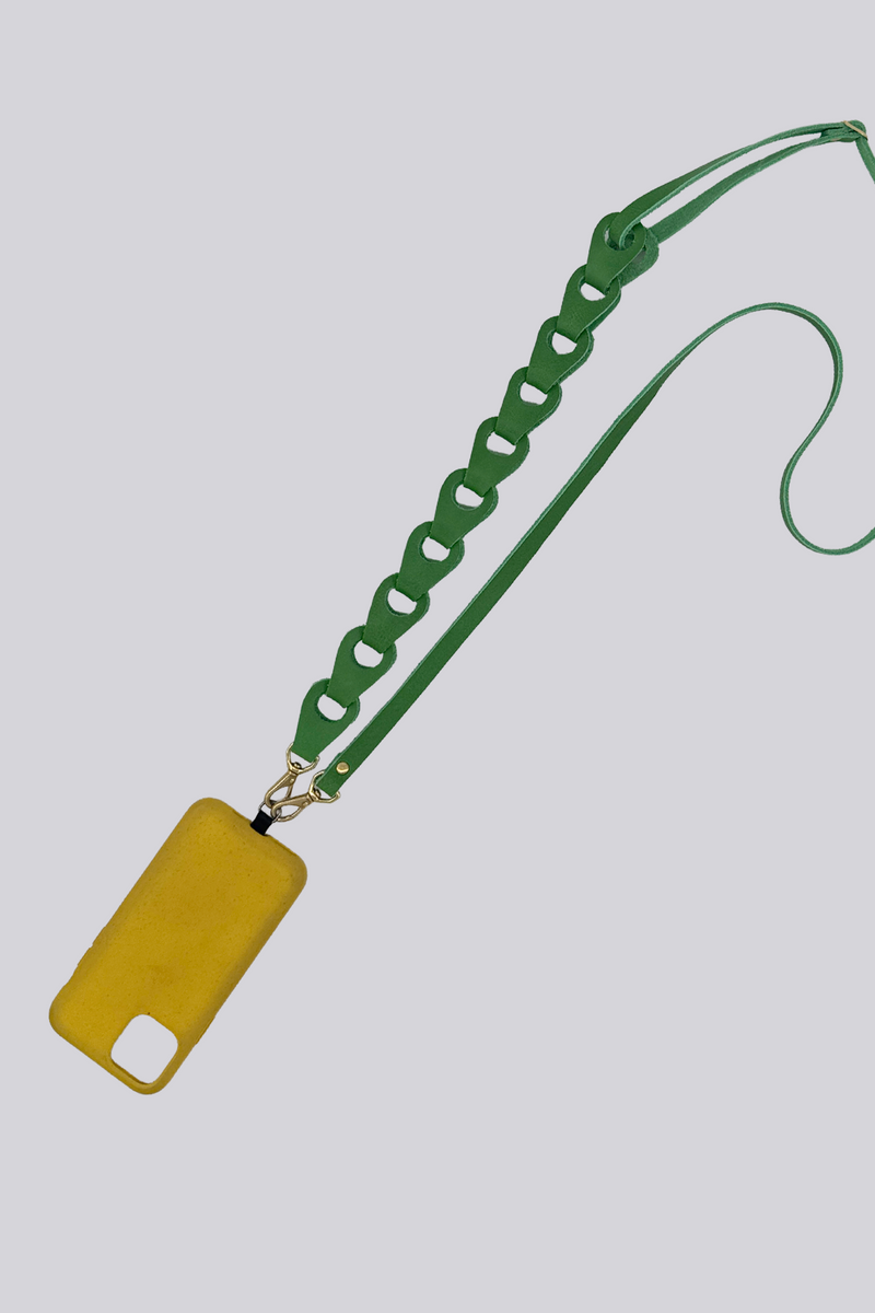 Linked Phone Strap - Grainy Green