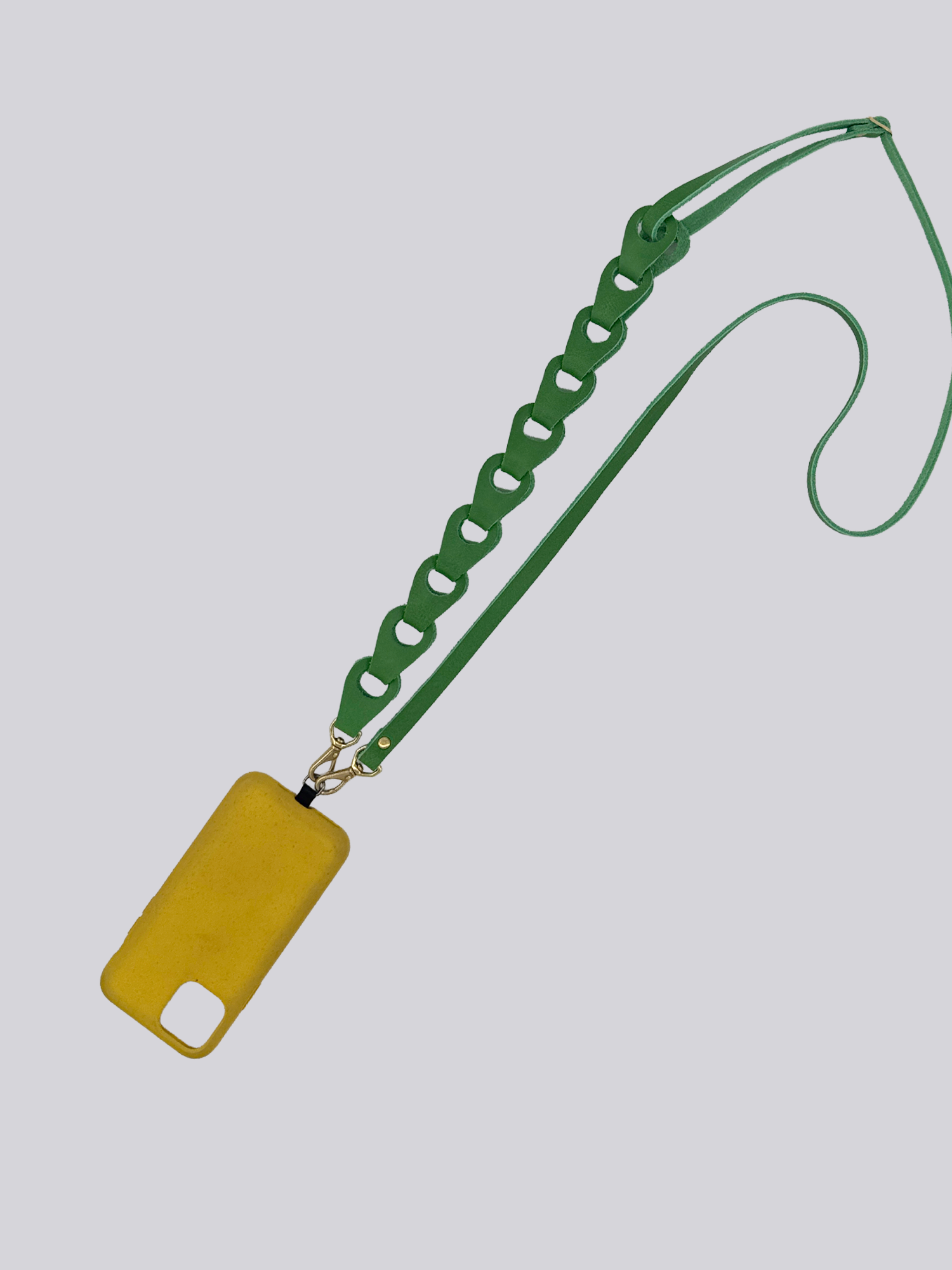 Linked Phone Strap - Grainy Green
