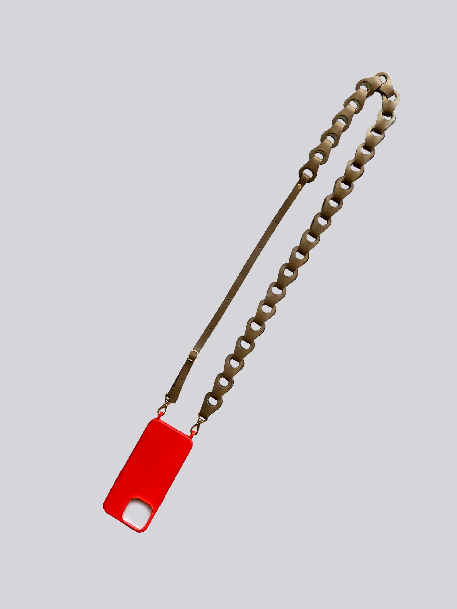 Crossbody Linked Phone Strap - Grainy Moleskin