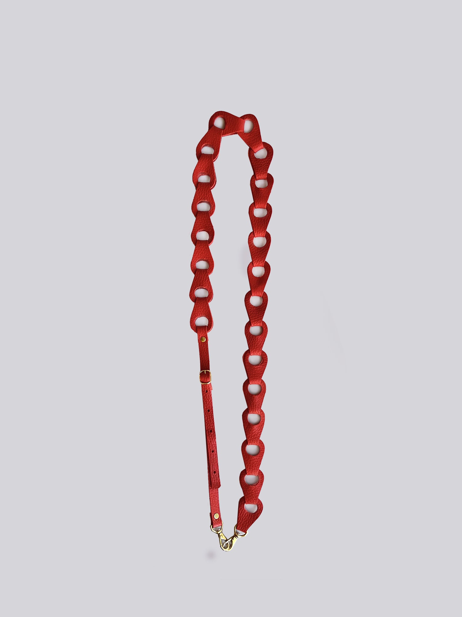 Crossbody Linked Phone Strap - Grainy Red