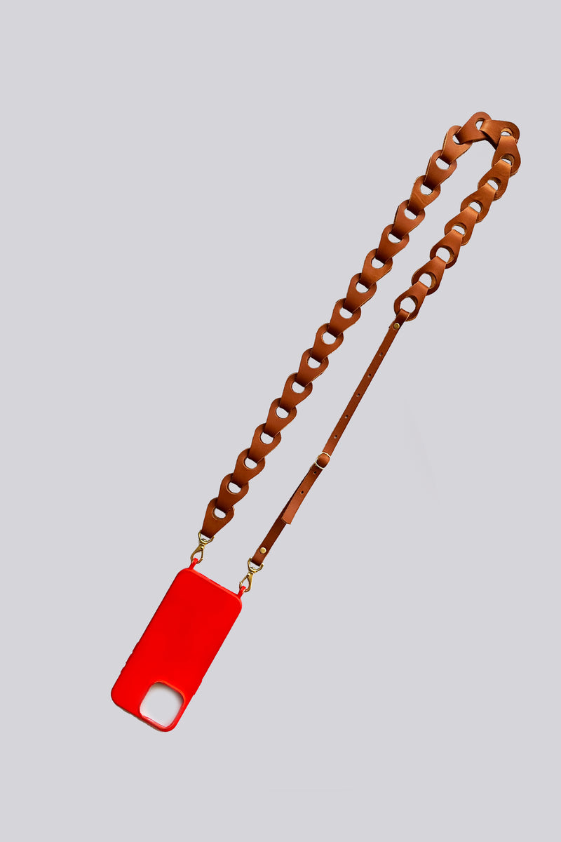 Linked Phone Strap - Tan